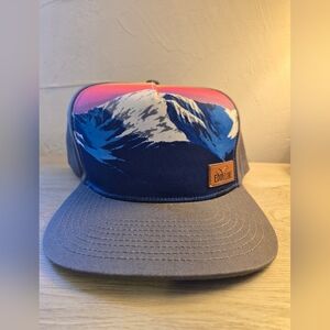 Blue and Pink Mountain Cap